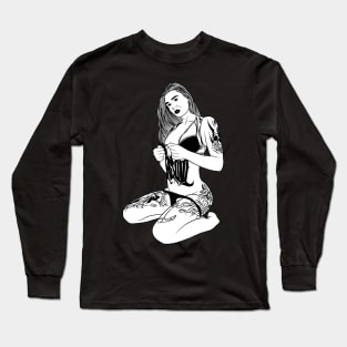 The Girl With Tattoo Long Sleeve T-Shirt